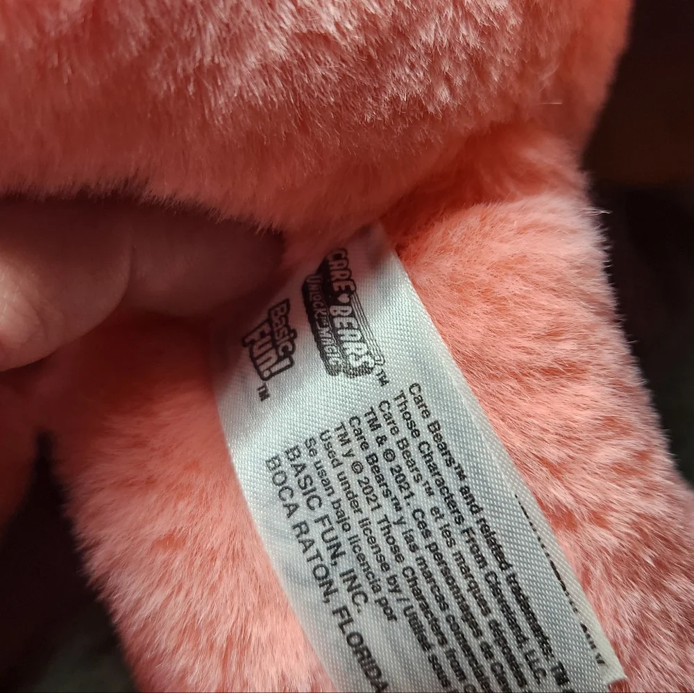 Care Bears Love-a-lot Bear Plush Toy Bright Pink Heart Tummy 10" - Picture 10 of 14